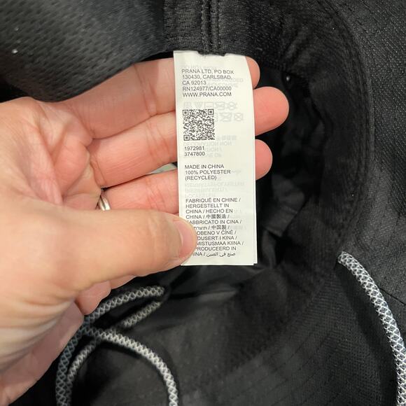 New Prana Kootenai Bucket Hat Black UPF 50+ 90s Outdoor Gorpcore Hiking Sun - Picture 4 of 4